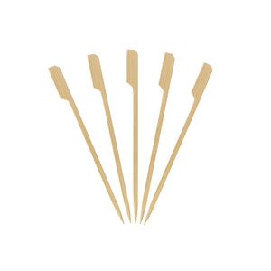KingSeal Bamboo Wood Paddle Picks, Skewers. 6.0 Inch - Perfect for Appetizers and Cocktails