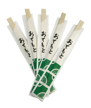 KingSeal 8 Inch Poplar Wood Chopsticks, Paper Sleeve - 40 Pair Pack
