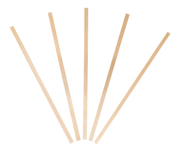 KingSeal Birch Wood Coffee Beverage Stir Sticks, Stirrers, Round End - 7.5  Inch