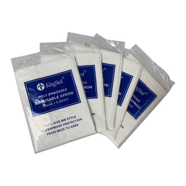Poly Disposable Aprons, 100 pack