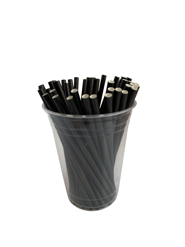 White Cocktail Straws, Unwrapped - 5.9 (Case of 15,840)