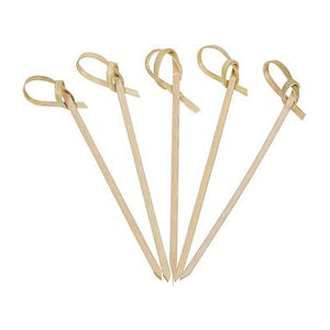 KingSeal Bamboo Knot Picks, 3.5 Inch - Perfect for Cocktails and Appetizers