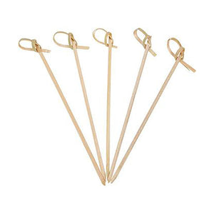 KingSeal Bamboo Knot Picks, 4.5 Inch - Perfect for Cocktails and Appetizers