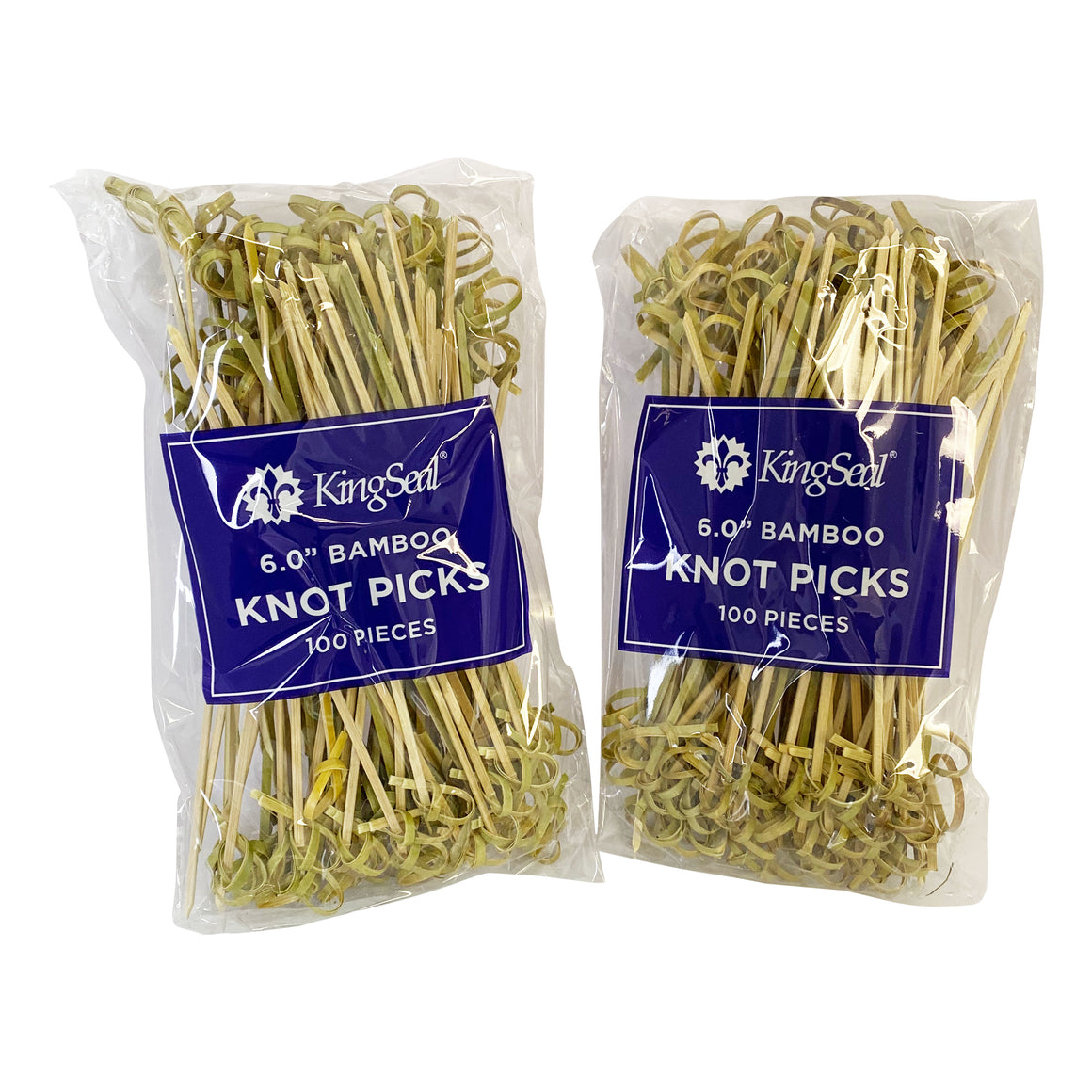 KingSeal Bamboo Knot Picks, 6.0 Inch - Perfect for Cocktails and Appetizers