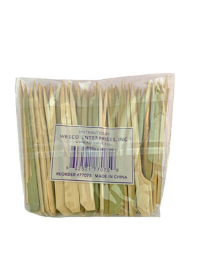 KingSeal Bamboo Wood Paddle Picks, Skewers. 3.5 Inch - Perfect for Appetizers and Cocktails