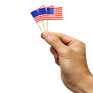 KingSeal Paper Flag Picks -  American, Mexican, and Italian