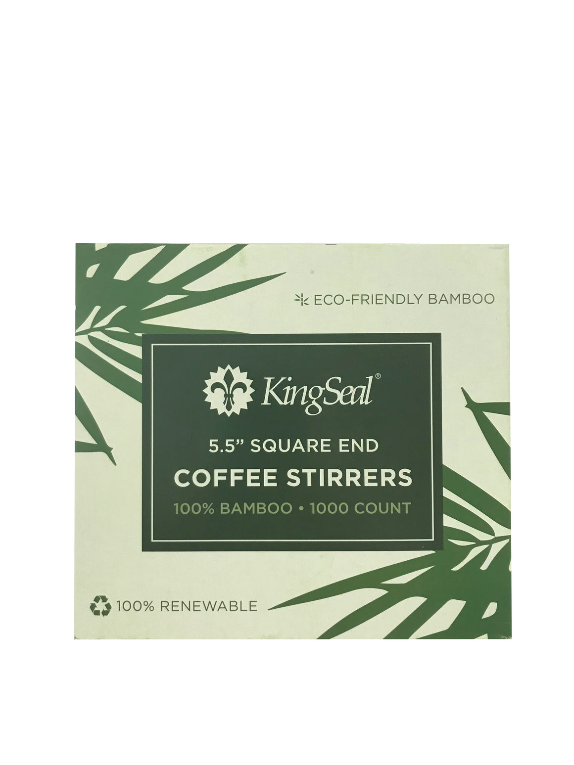 KingSeal Bamboo Coffee Stirrers, Square End - 5.5 Inch, 100% Renewable and Biodegradable