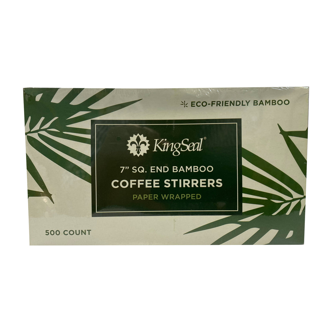 KingSeal Indiv. Paper Wrapped Bamboo Coffee Beverage Stirrers, Square End - 7.0 Inch, 100% Renewable and Biodegradable
