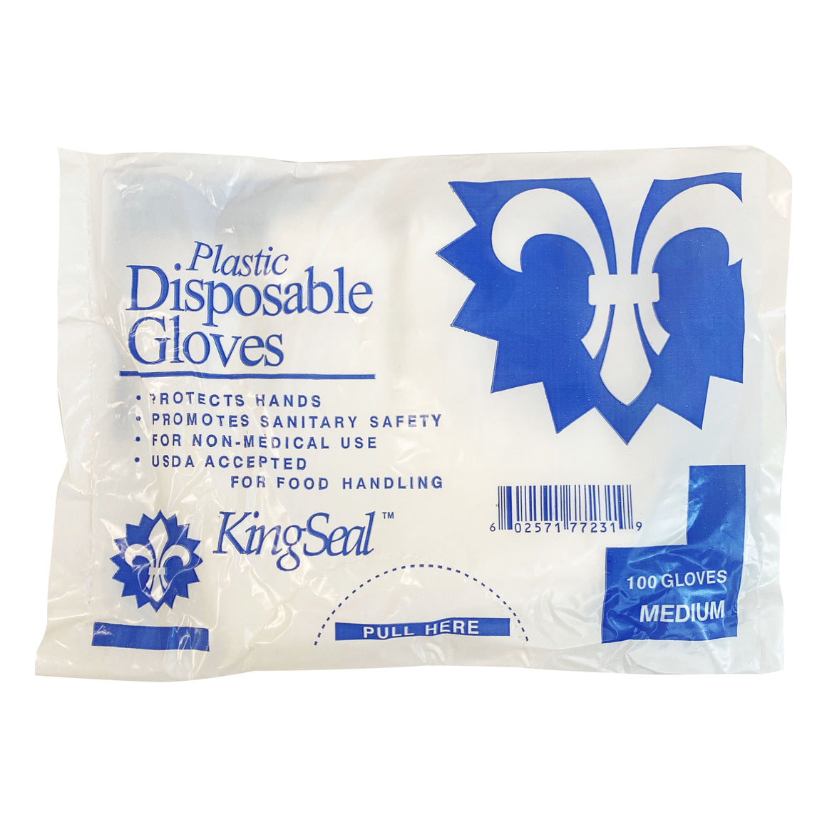 KingSeal Embossed Poly Disposable Gloves, Powder-Free, Bag Dispensers