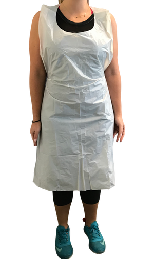KingSeal Disposable Poly Aprons, 24 x 42, 0.8 mils Thick, Individually Packed