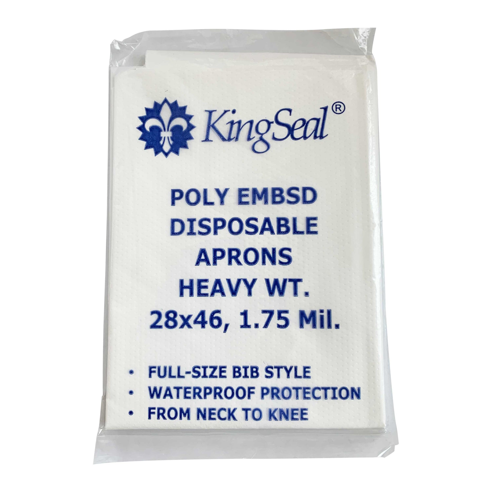 AmerCareRoyal DA2846 Disposable Aprons, Poly, 28 x 46, White - 1000 / Case