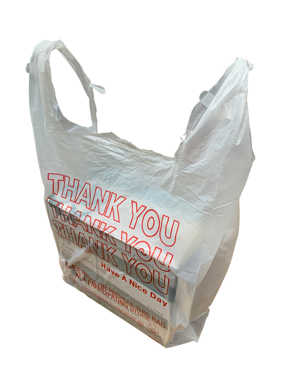 HDPE T-Shirt Bags - Grocery Sacks, Various Sizes