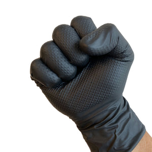 KingSeal UltraBlack® PRO-3D Black Nitrile Gloves, 8 mil, Diamond Textured, Chemo Drug & Fentanyl Tested