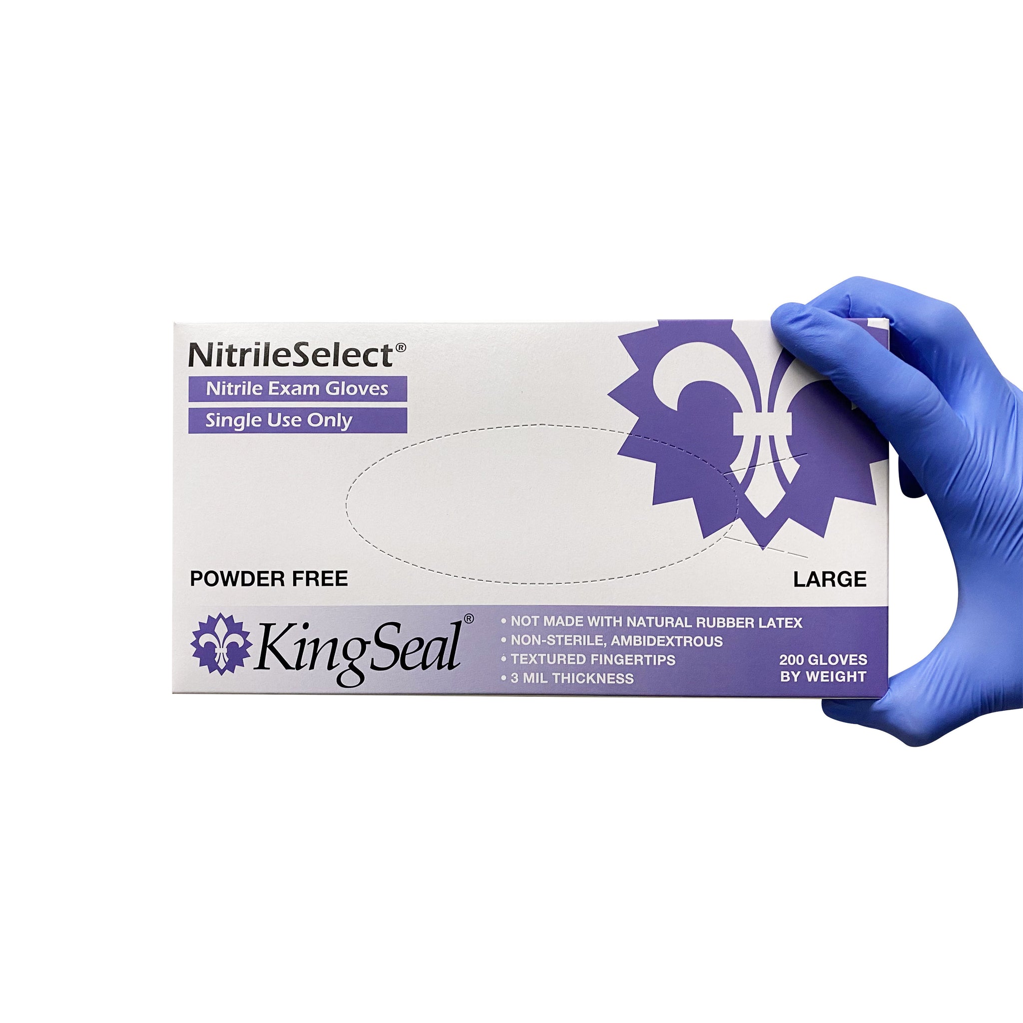 KingSeal Medium Vinyl Disposable Gloves - Powder-Free, Latex-Free, 4 Mil, 100 Count Box