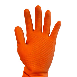 Latex Heavy Duty Unsupported Flock Lined Glove, 28 mil Thickness, 13" Length (Pack of 12)